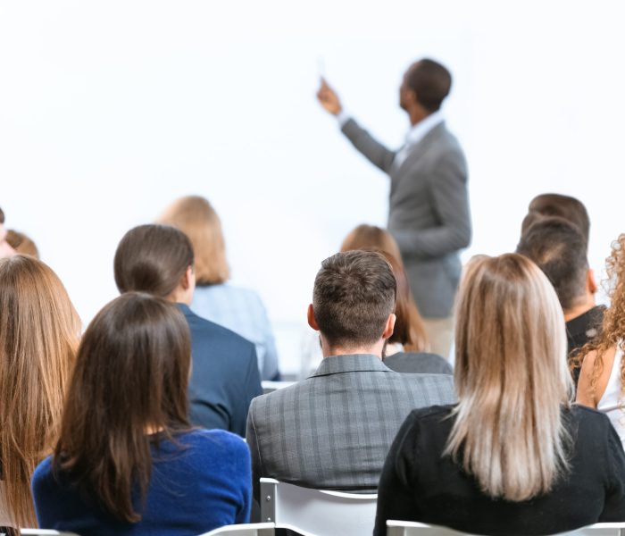 Business team having meeting at office space Business team having meeting at office space